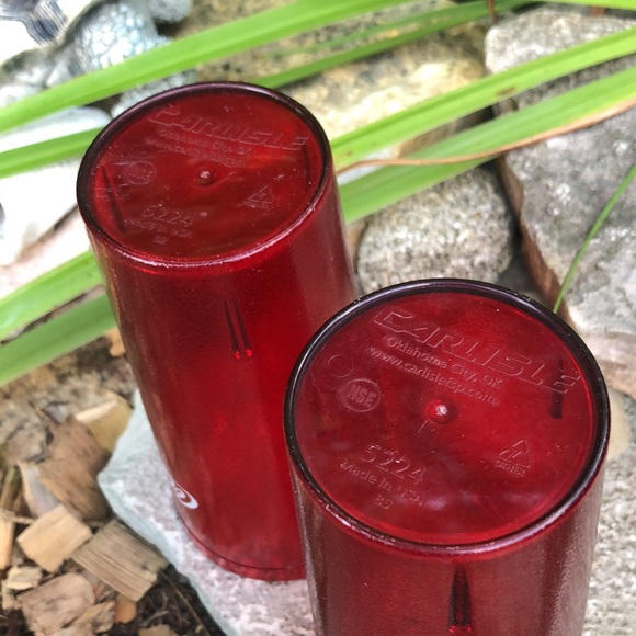 Vintage Carlisle brand Coca Cola Plastic “Pizza” Glasses-Set of two - Picture 7 of 10